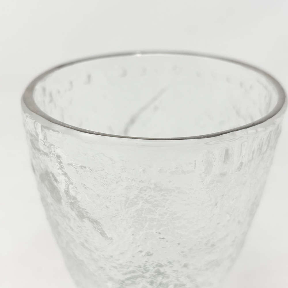 Textured Bubbled Goblet With Nautical Details Celedon Base 5” X 3” X 2.25” - Picture 5 of 7